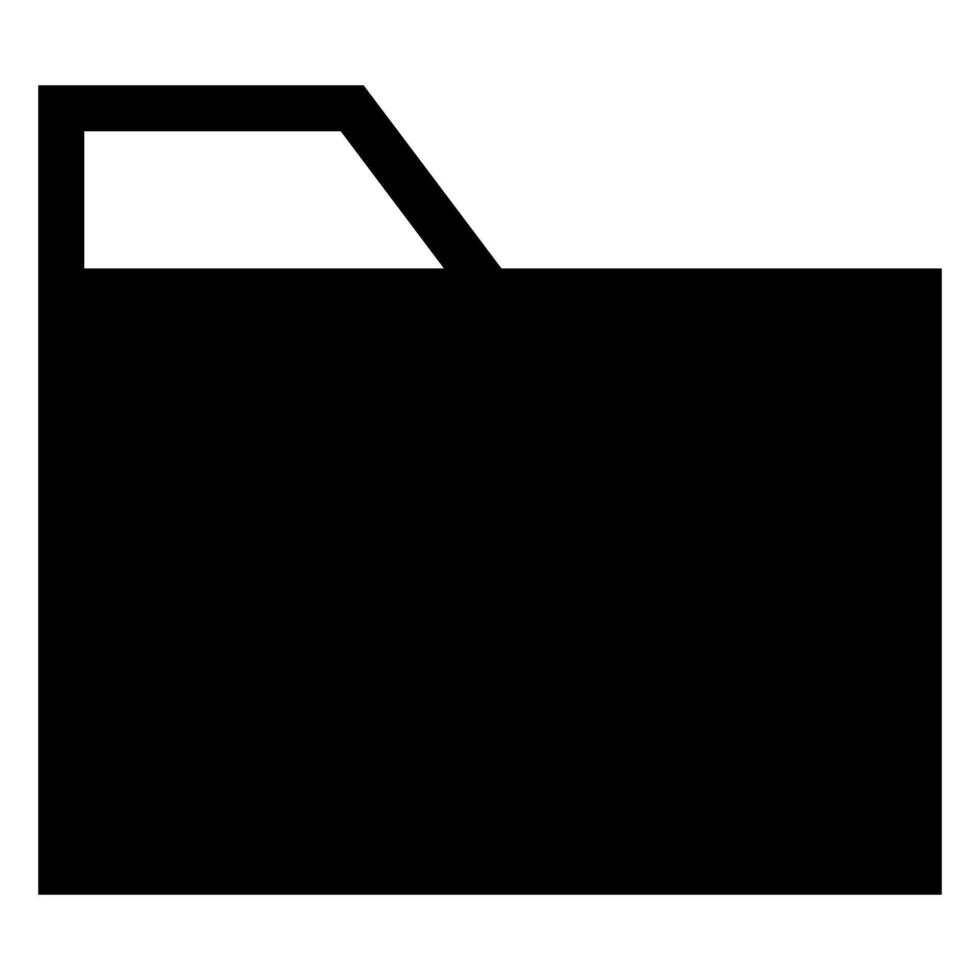 folder glyph icon illustration isolated on white background vector