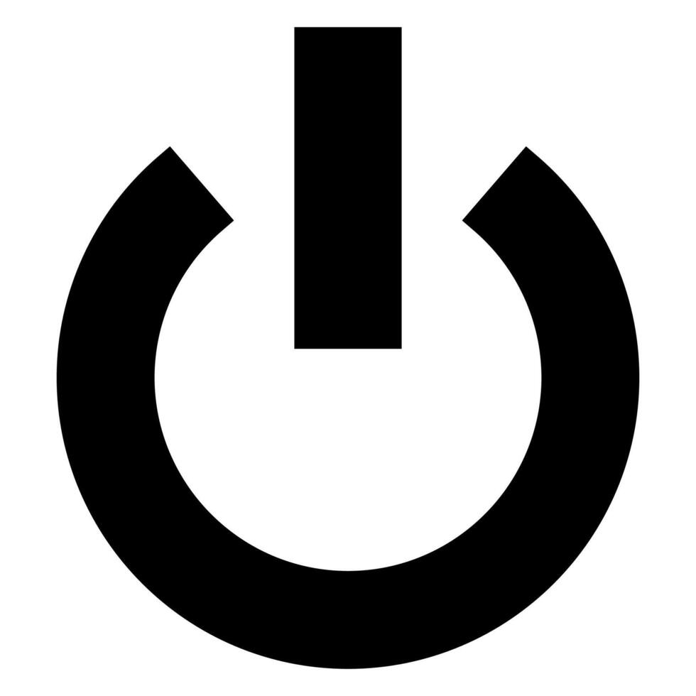 power glyph icon illustration isolated on white background vector