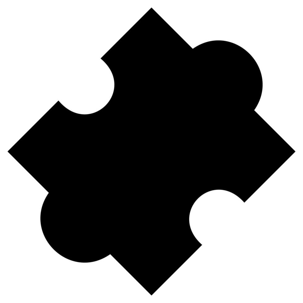 puzzle glyph icon illustration isolated on white background vector