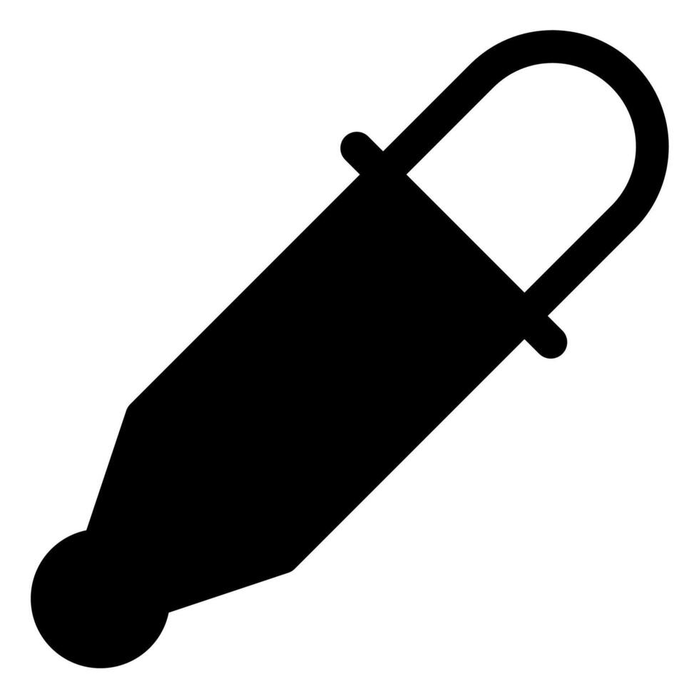 eye dropper glyph icon illustration isolated on white background vector