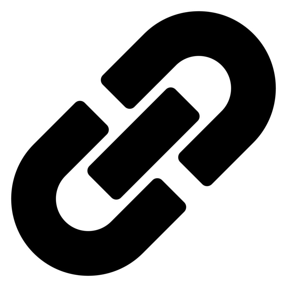 chain glyph icon illustration isolated on white background vector