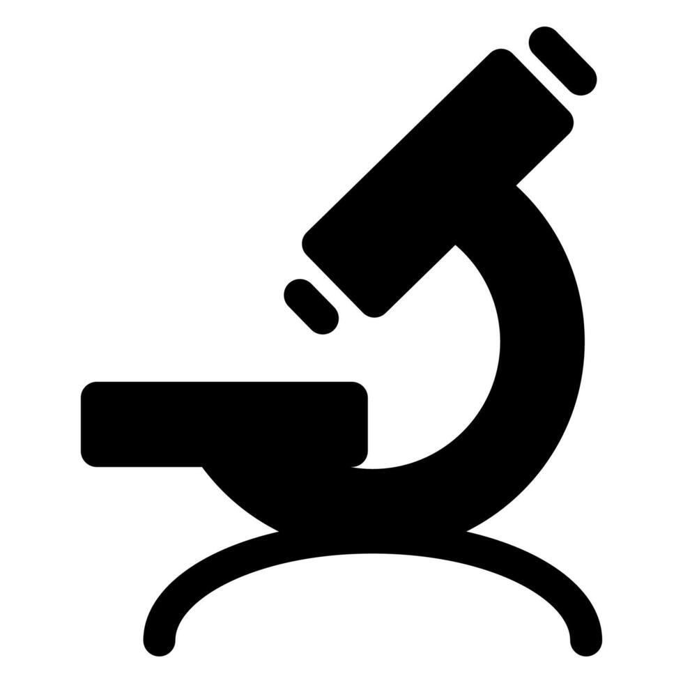 microscope glyph icon illustration isolated on white background vector
