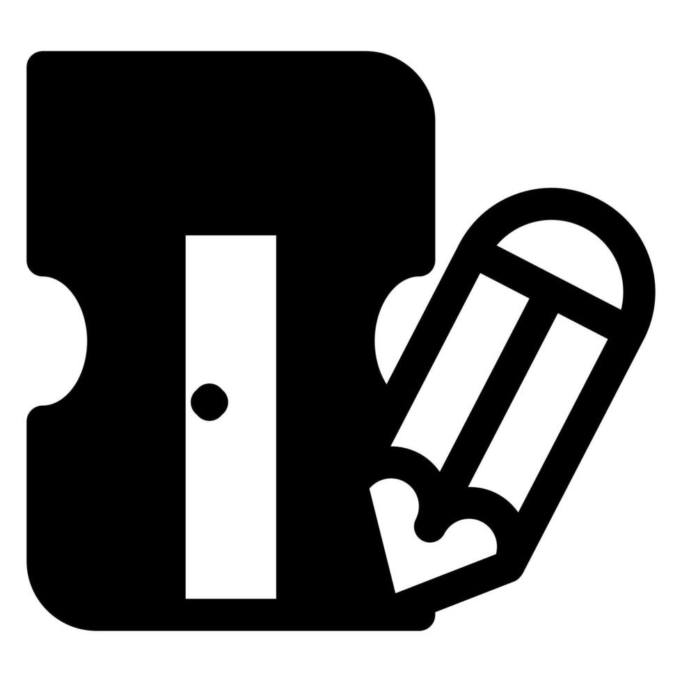 sharpener glyph icon illustration isolated on white background vector