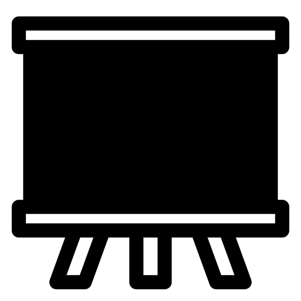 blackboard glyph icon illustration isolated on white background vector