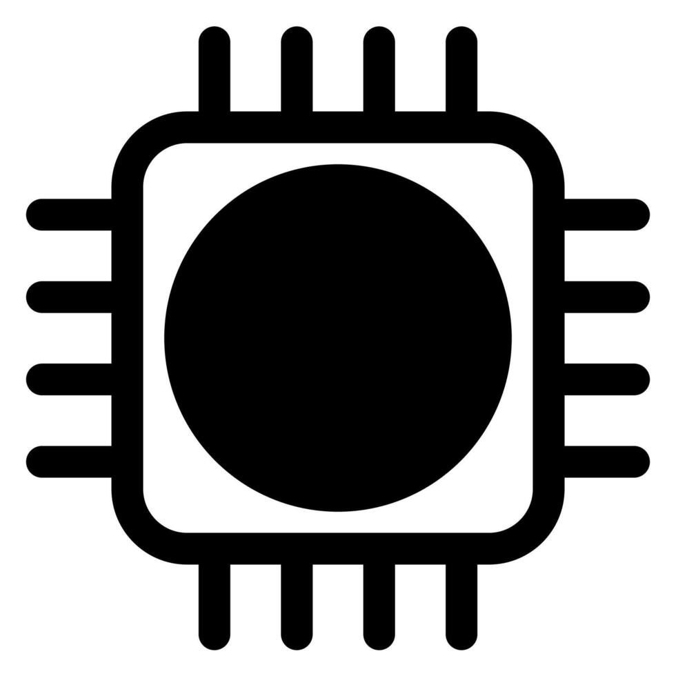 circuit glyph icon illustration isolated on white background vector