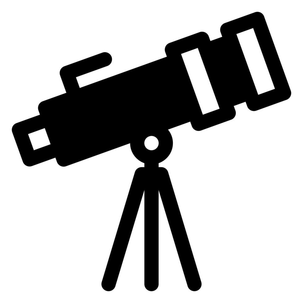 astronomy glyph icon illustration isolated on white background vector