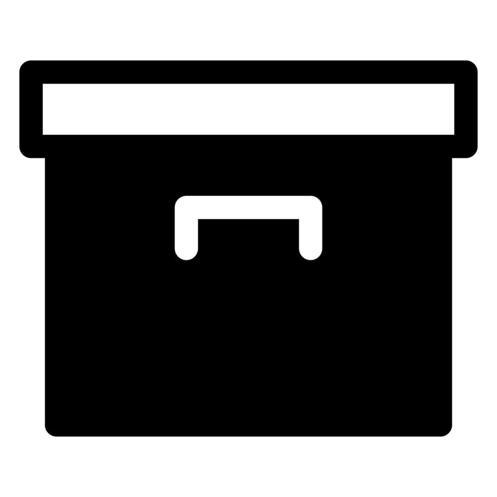 archive glyph icon illustration isolated on white background vector