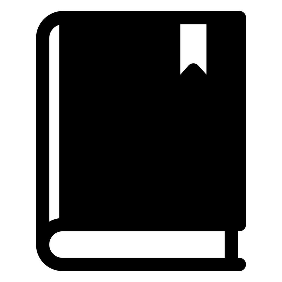 textbook glyph icon illustration isolated on white background vector