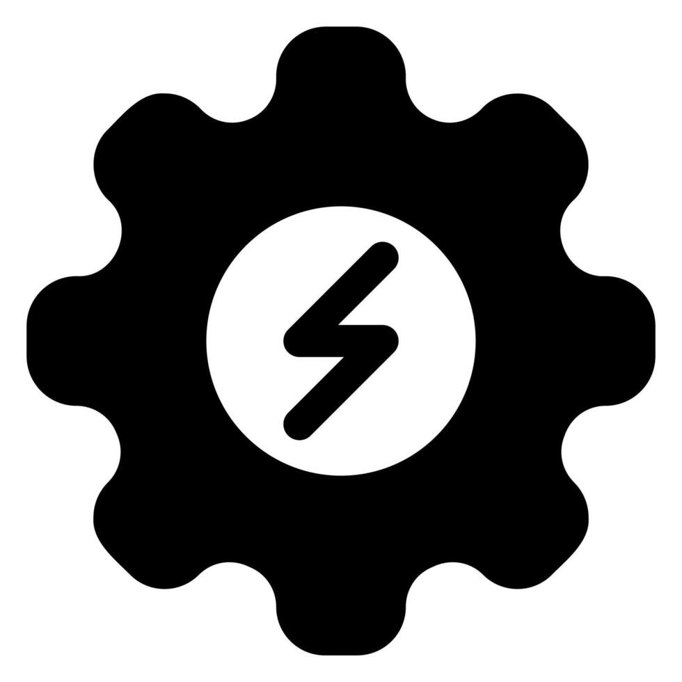 electricity glyph icon illustration isolated on white background vector