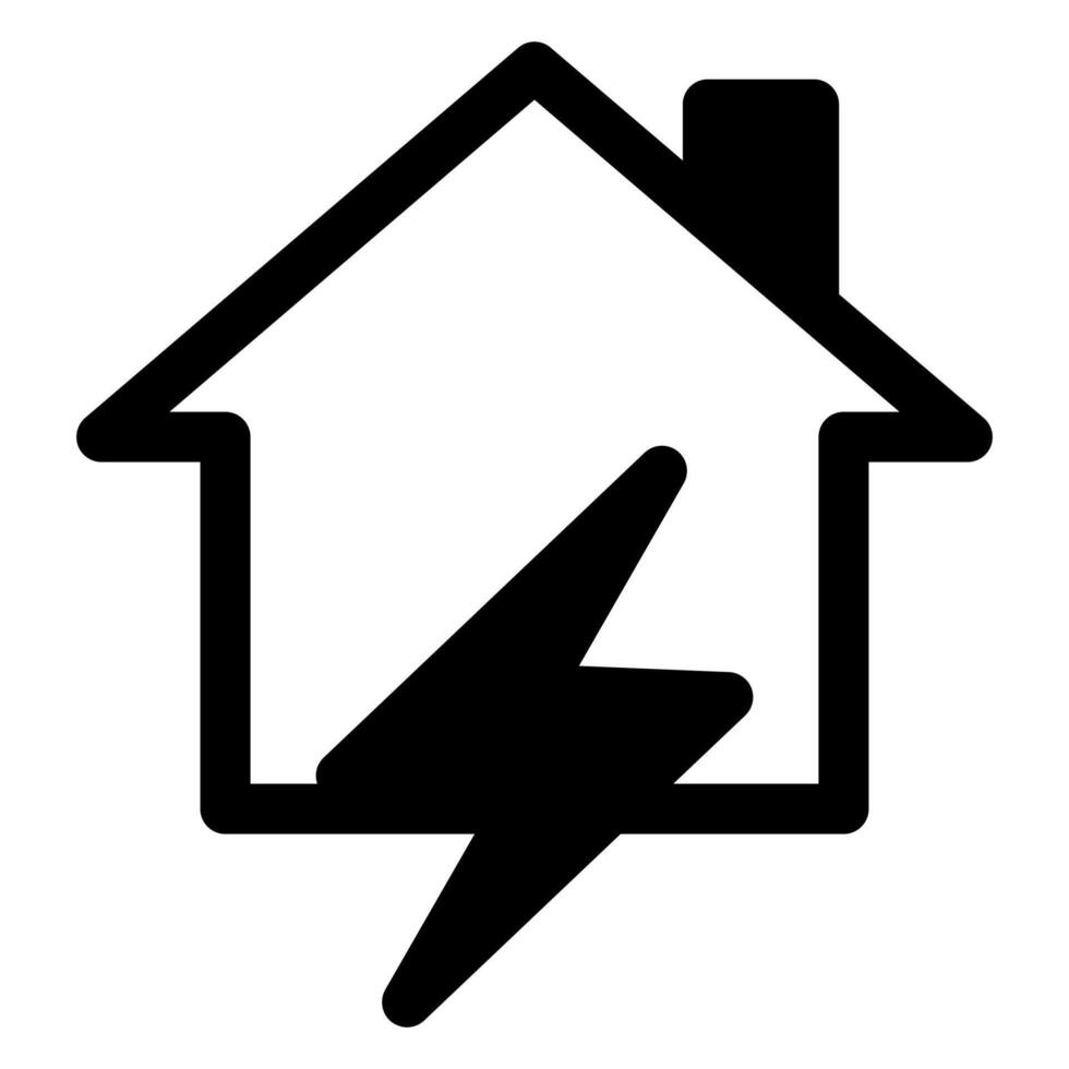power house glyph icon illustration isolated on white background vector