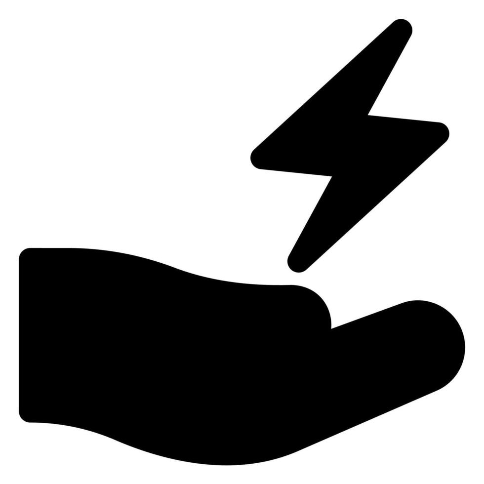 hand glyph icon illustration isolated on white background vector