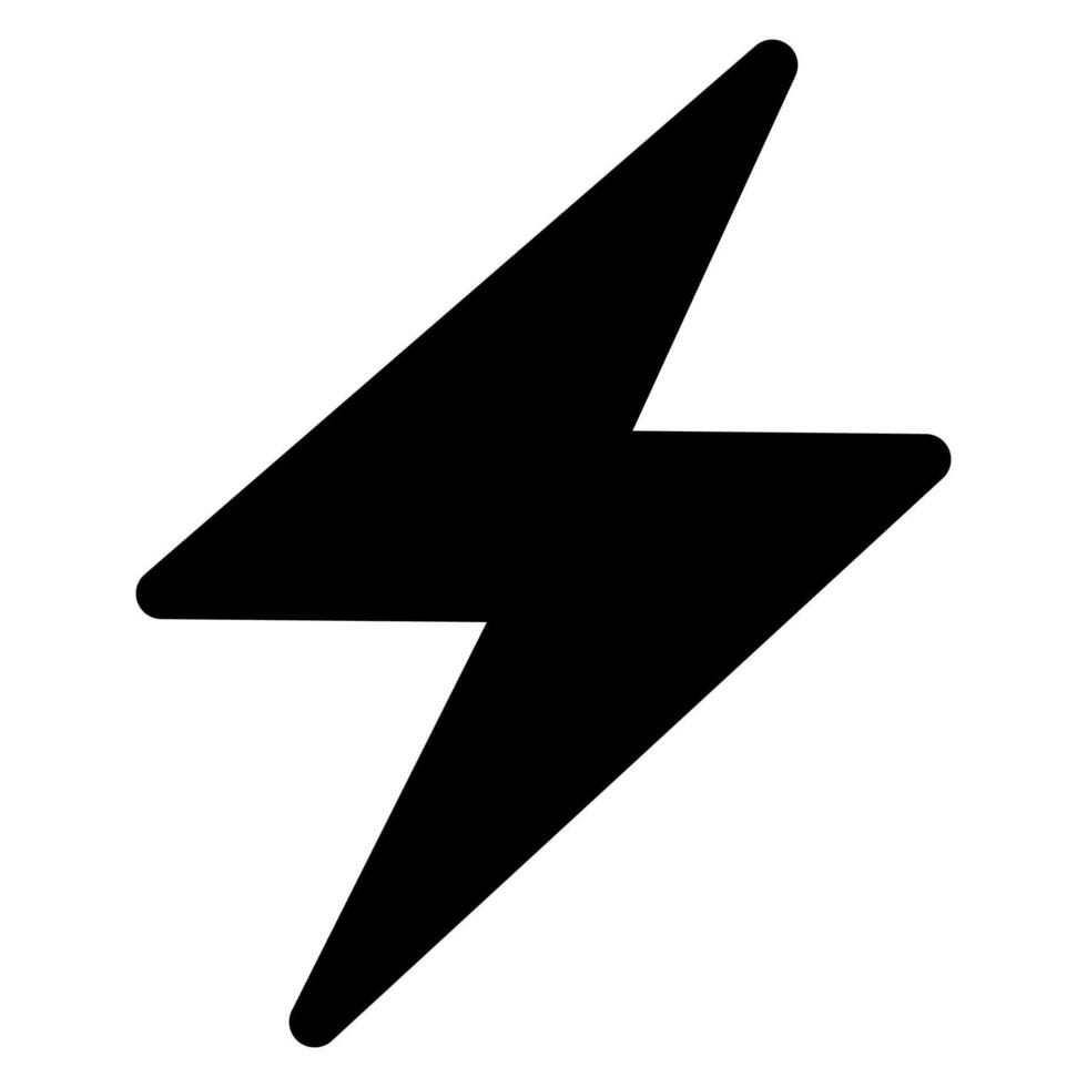 flash glyph icon illustration isolated on white background vector