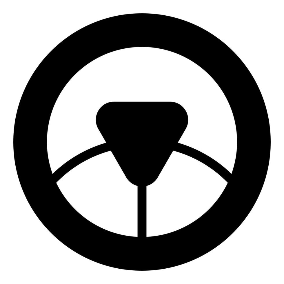 steering glyph icon illustration isolated on white background vector