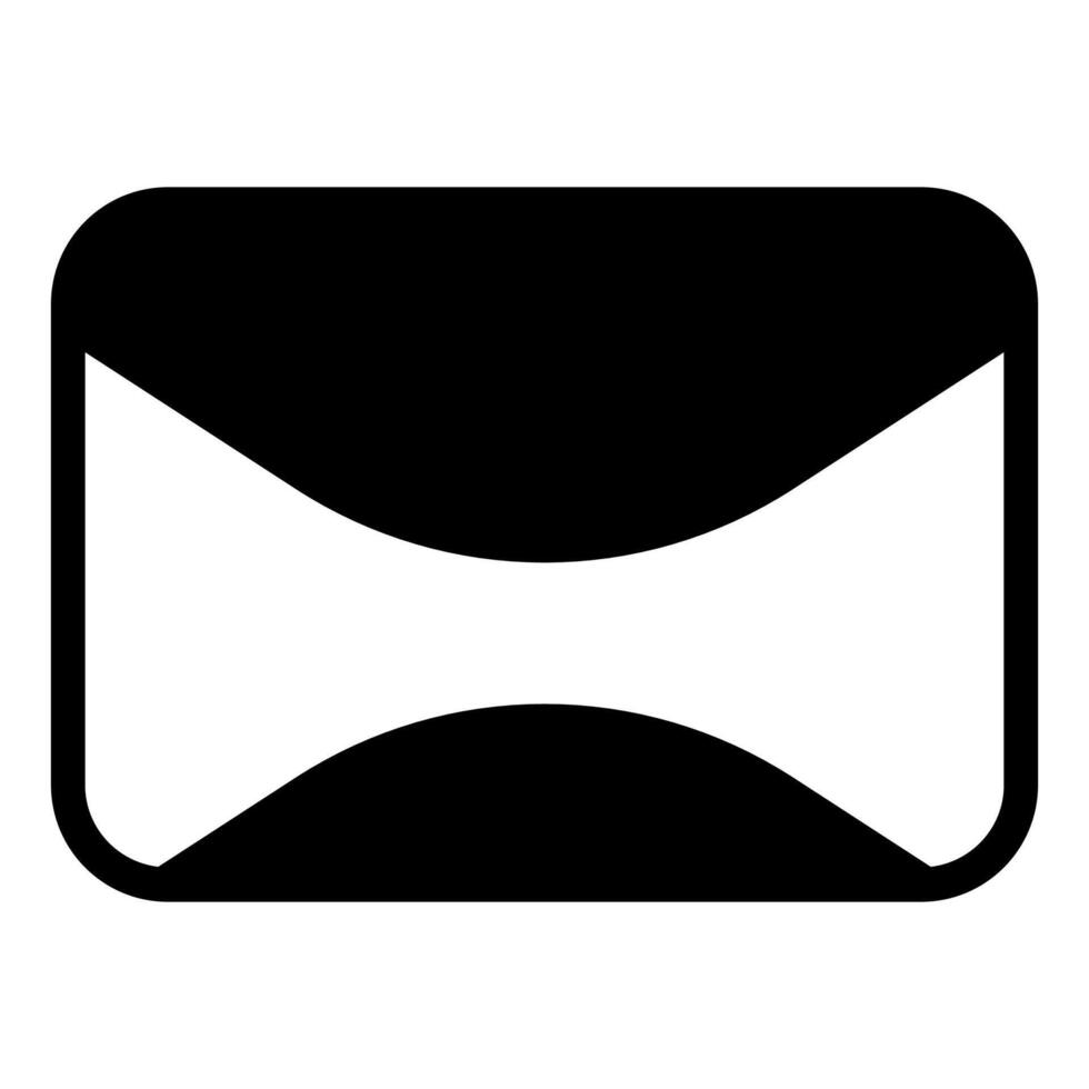 envelope glyph icon illustration isolated on white background vector