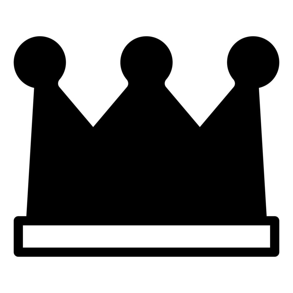 crown glyph icon illustration isolated on white background vector