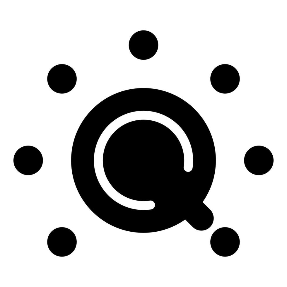 dial glyph icon illustration isolated on white background vector