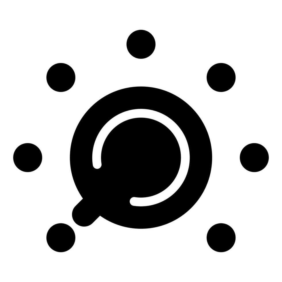dial glyph icon illustration isolated on white background vector