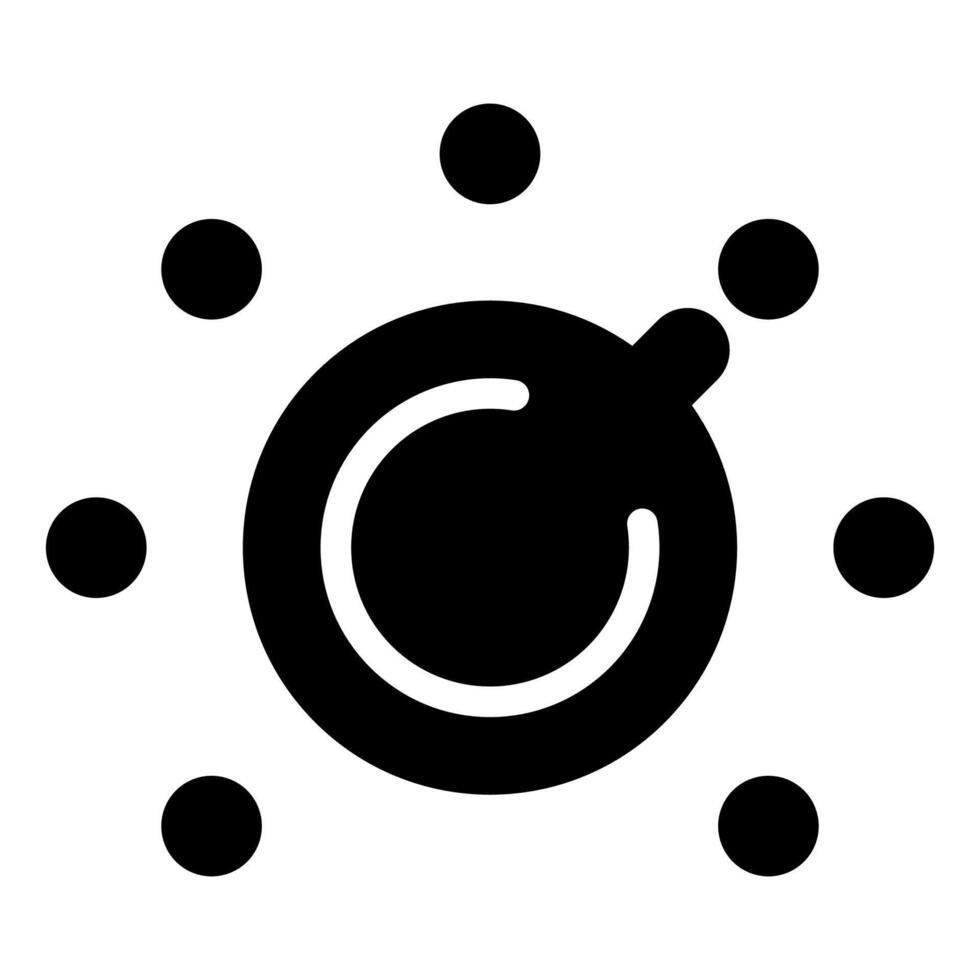 dial glyph icon illustration isolated on white background vector