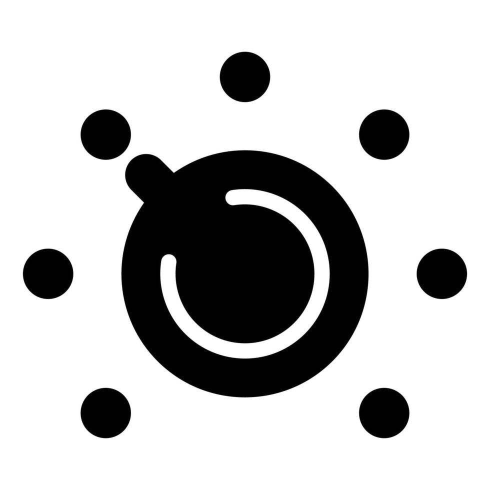 dial glyph icon illustration isolated on white background vector