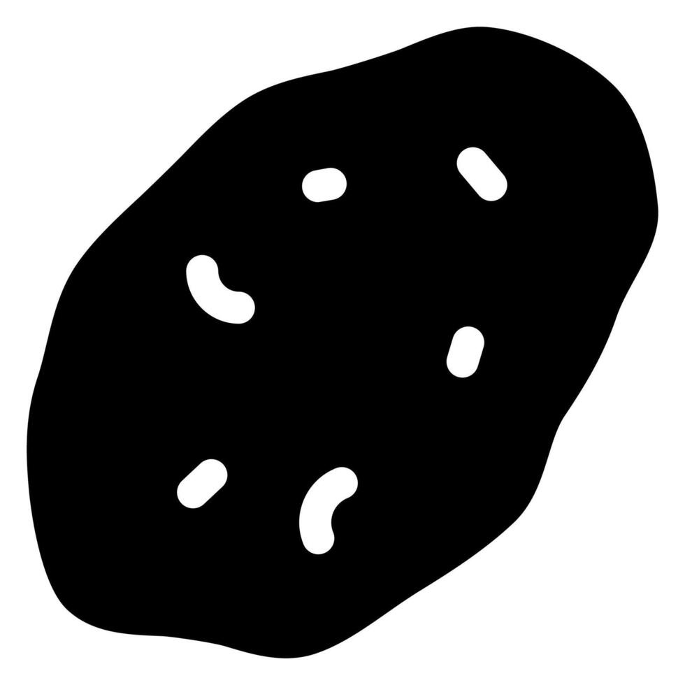 potato glyph icon illustration isolated on white background vector