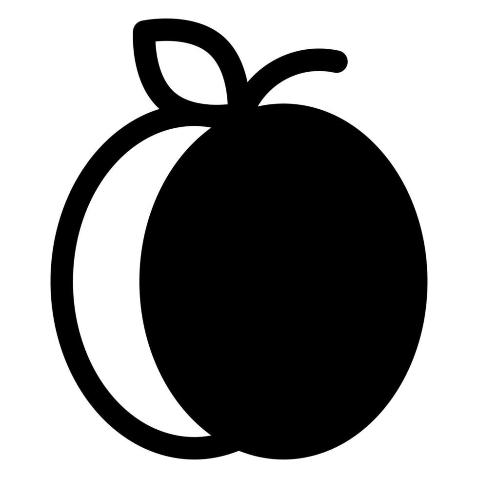 peach glyph icon illustration isolated on white background vector