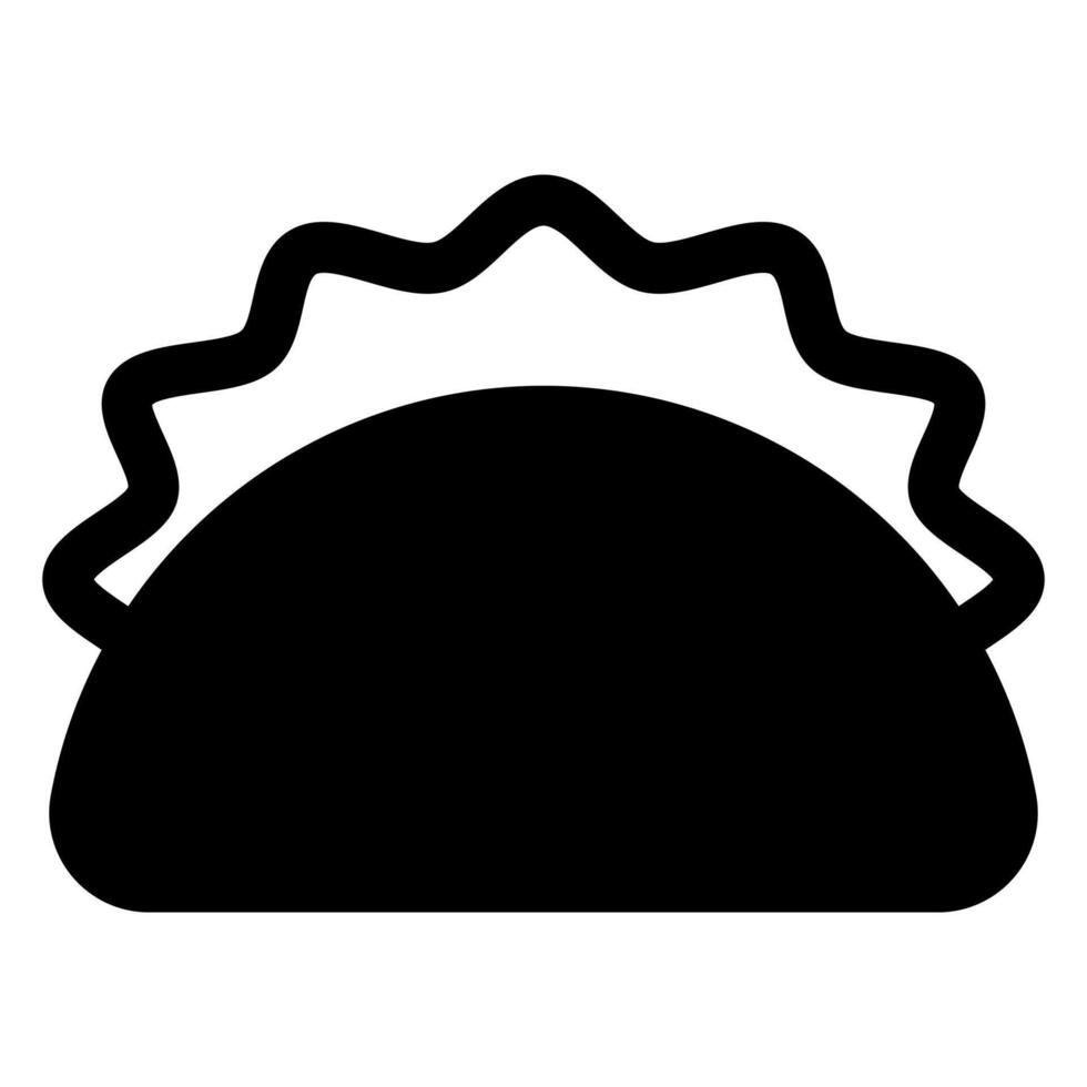 taco glyph icon illustration isolated on white background vector