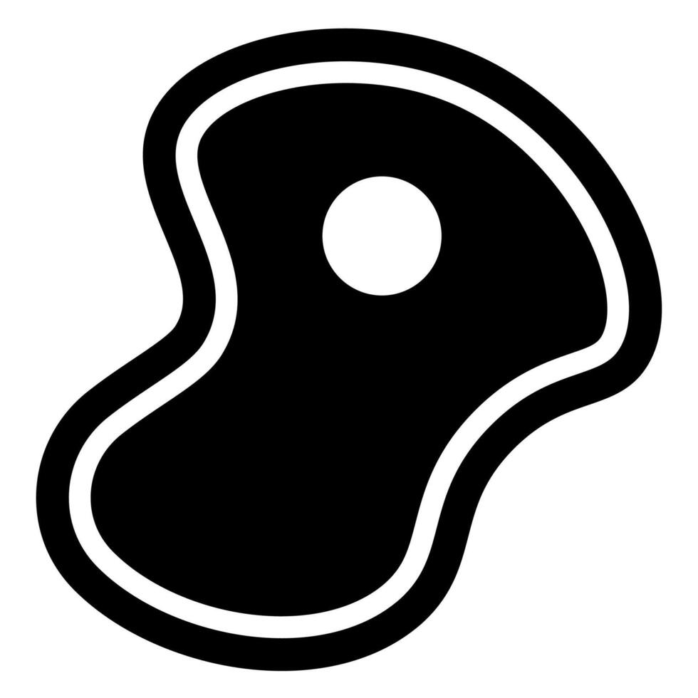 steak glyph icon illustration isolated on white background vector