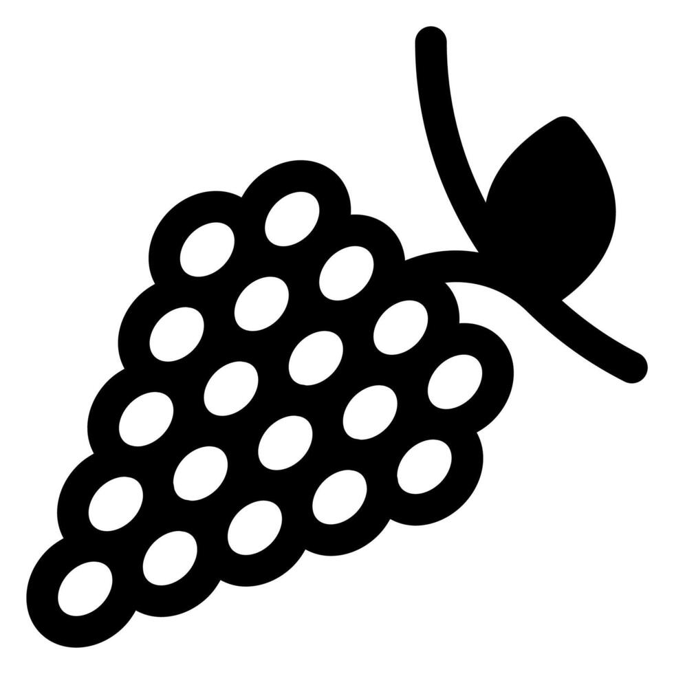 grapes glyph icon illustration isolated on white background vector