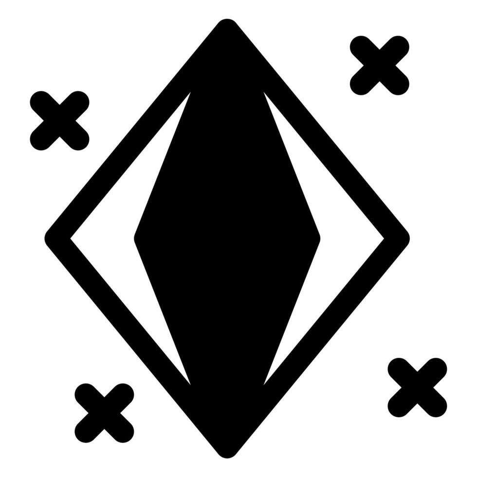 diamond glyph icon illustration isolated on white background vector