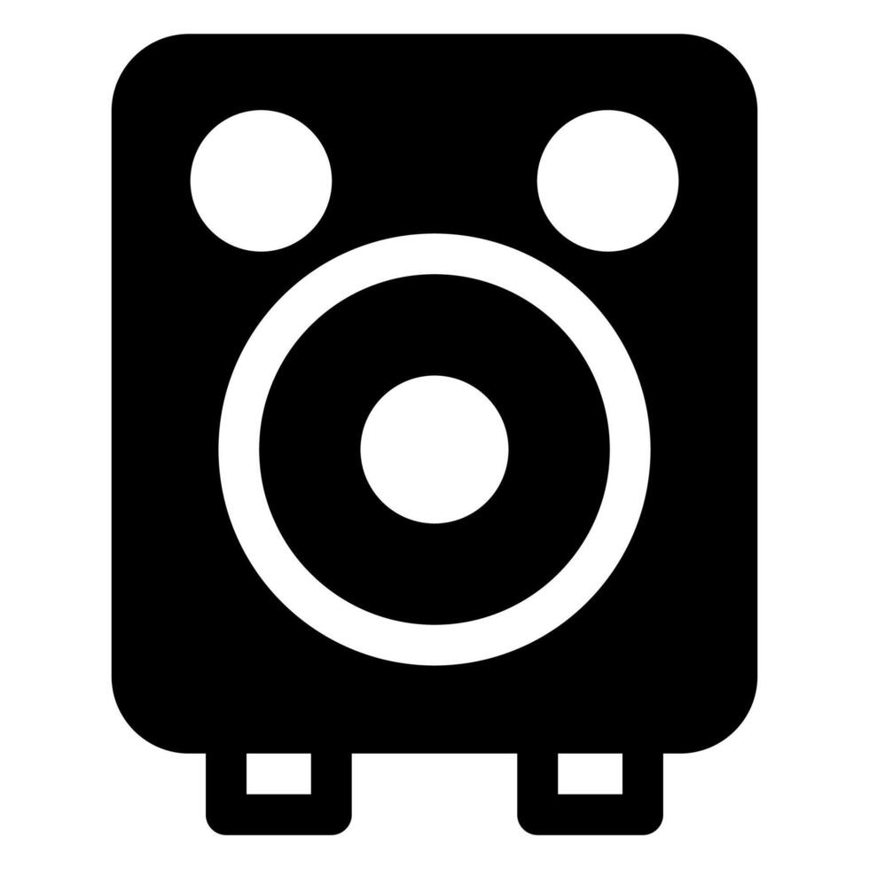 speaker glyph icon illustration isolated on white background vector