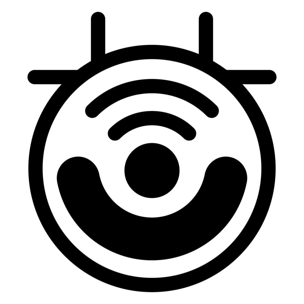vacuum glyph icon illustration isolated on white background vector
