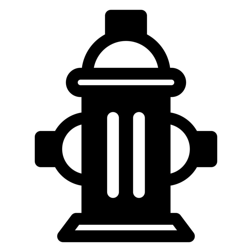 hydrant glyph icon illustration isolated on white background vector
