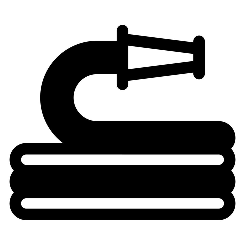 hose glyph icon illustration isolated on white background vector
