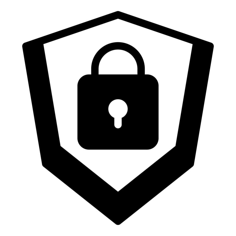 security glyph icon illustration isolated on white background vector