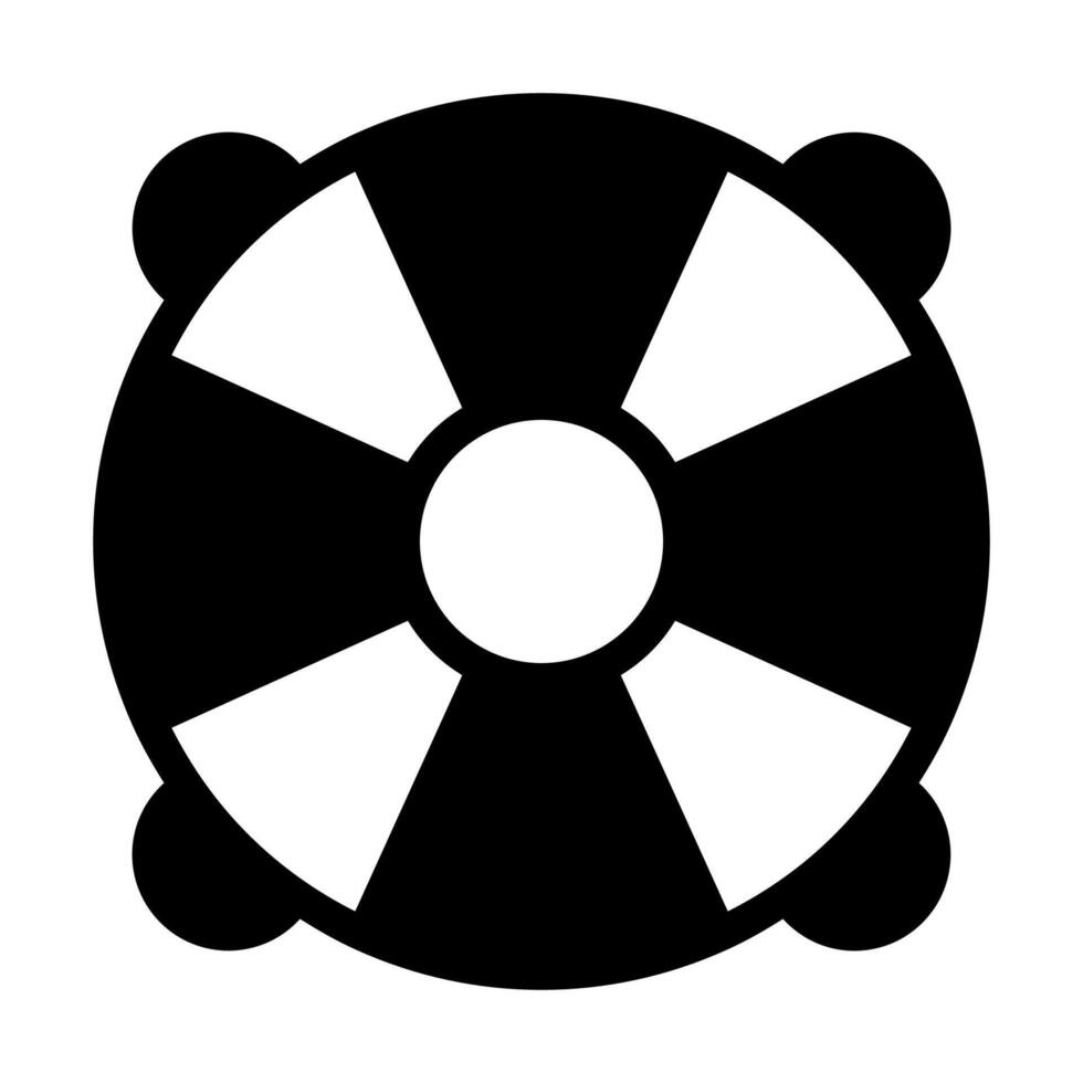 lifesaver glyph icon illustration isolated on white background vector
