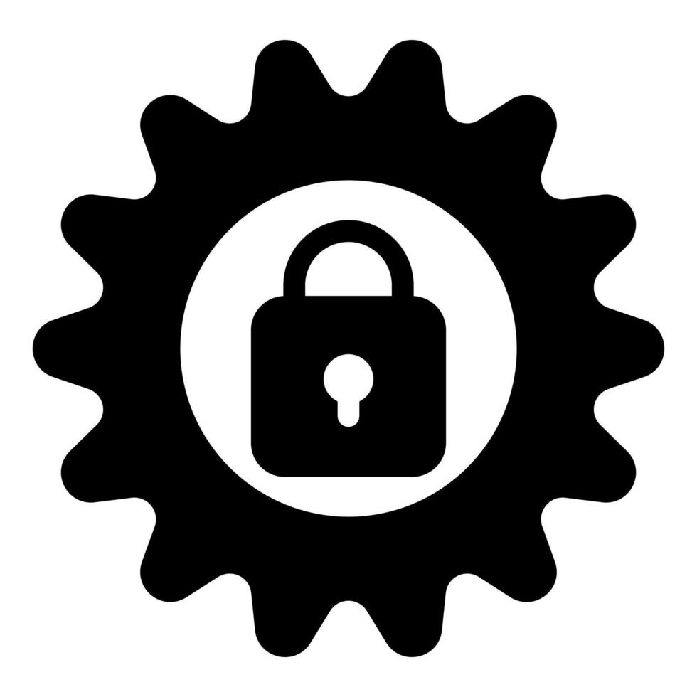 setting glyph icon illustration isolated on white background vector