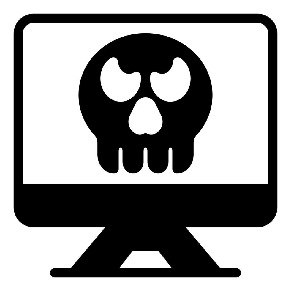 computer glyph icon illustration isolated on white background vector