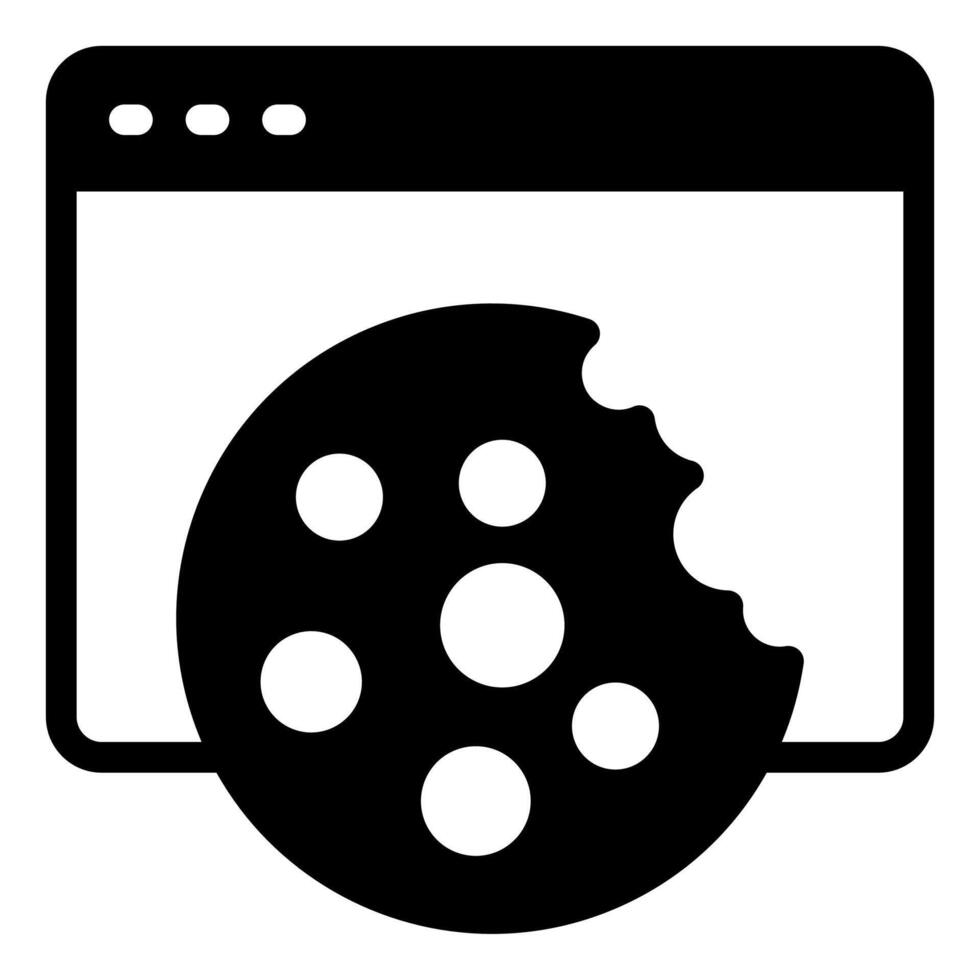 internet glyph icon illustration isolated on white background vector