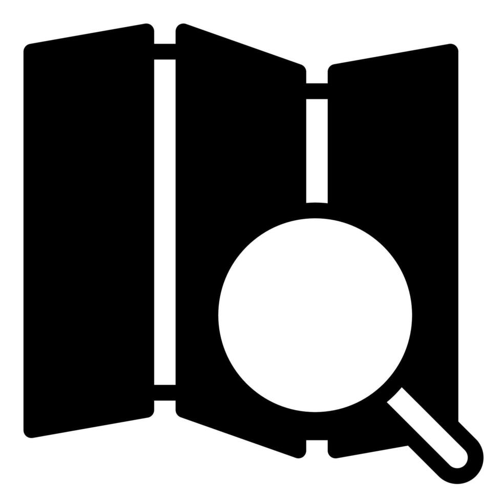 search location glyph icon illustration isolated on white background vector