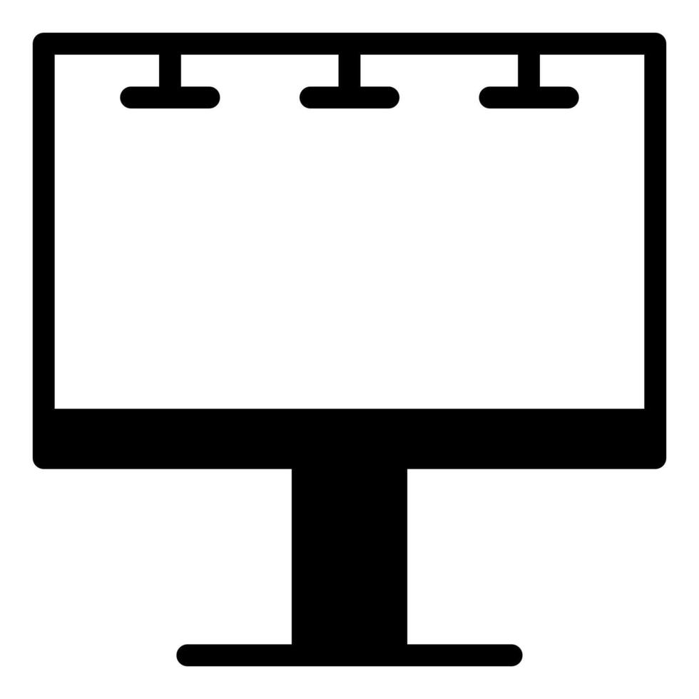 billboard glyph icon illustration isolated on white background vector