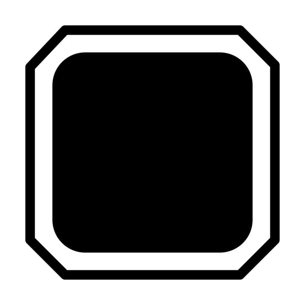 stop glyph icon illustration isolated on white background vector