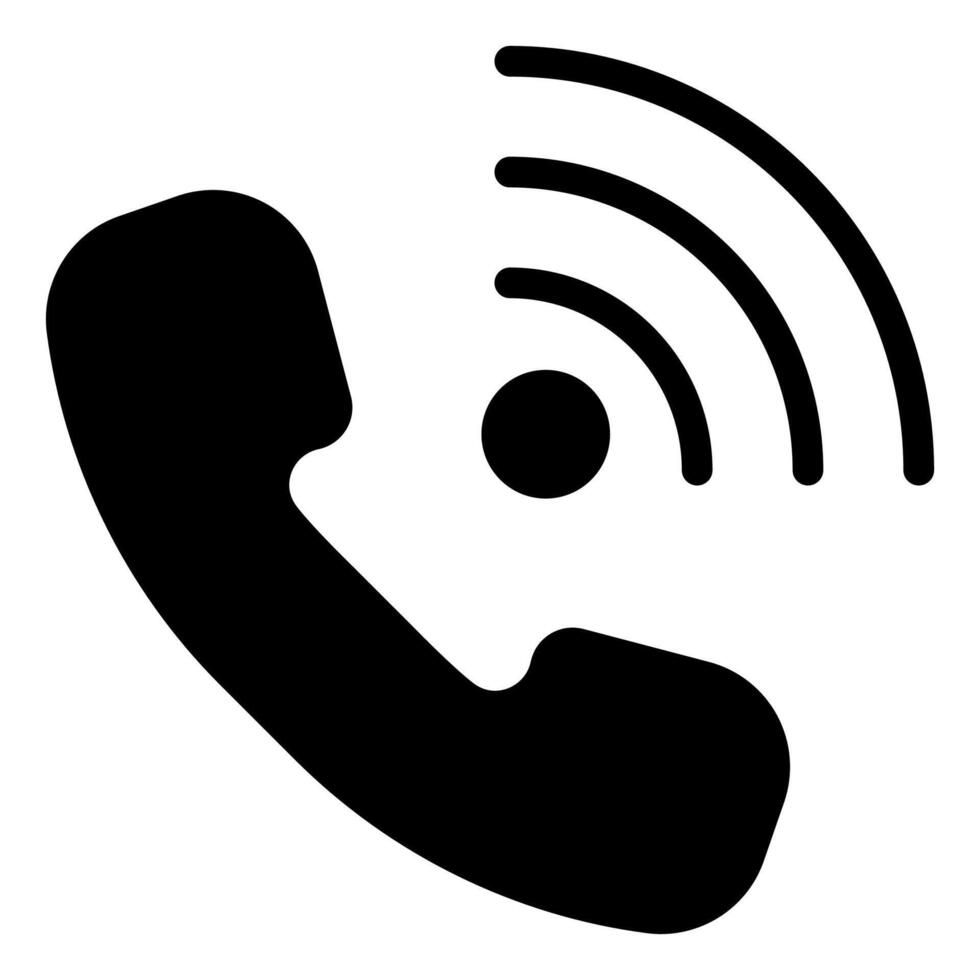 phone glyph icon illustration isolated on white background vector