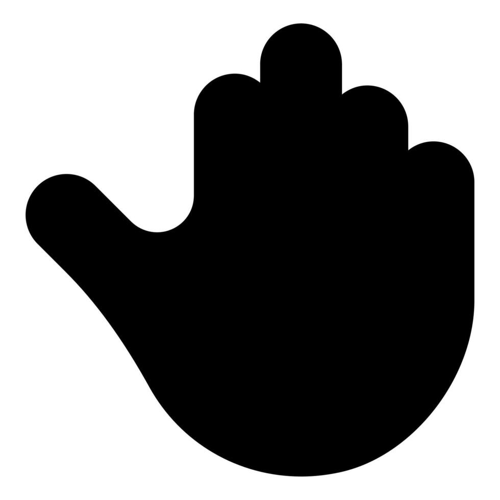 hand glyph icon illustration isolated on white background vector