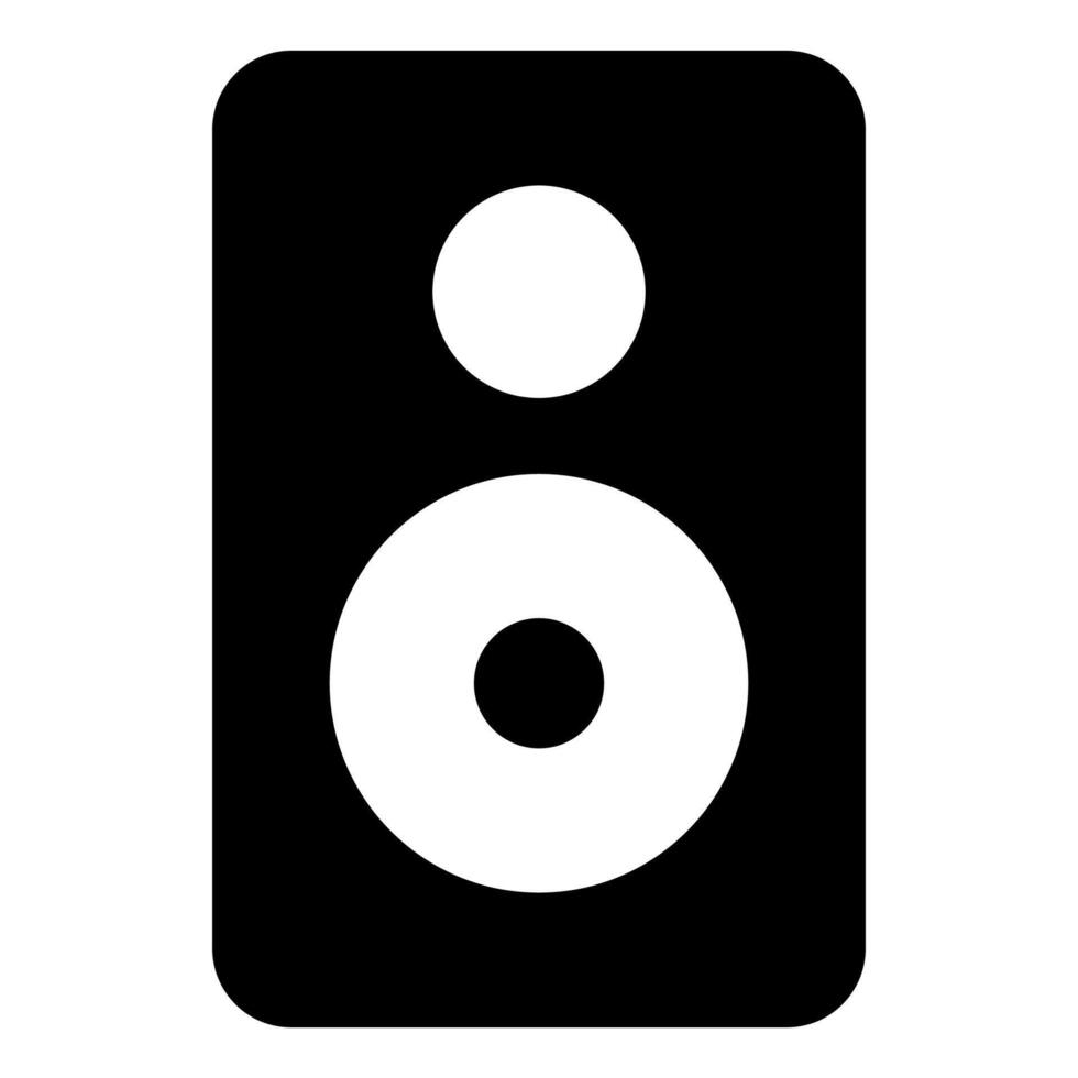 speaker glyph icon illustration isolated on white background vector