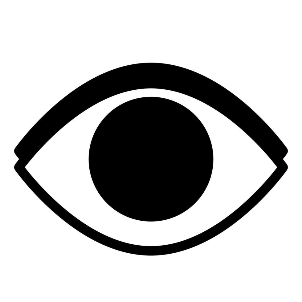 eye glyph icon illustration isolated on white background vector