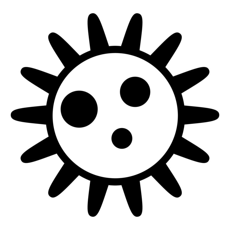 virus glyph icon illustration isolated on white background vector
