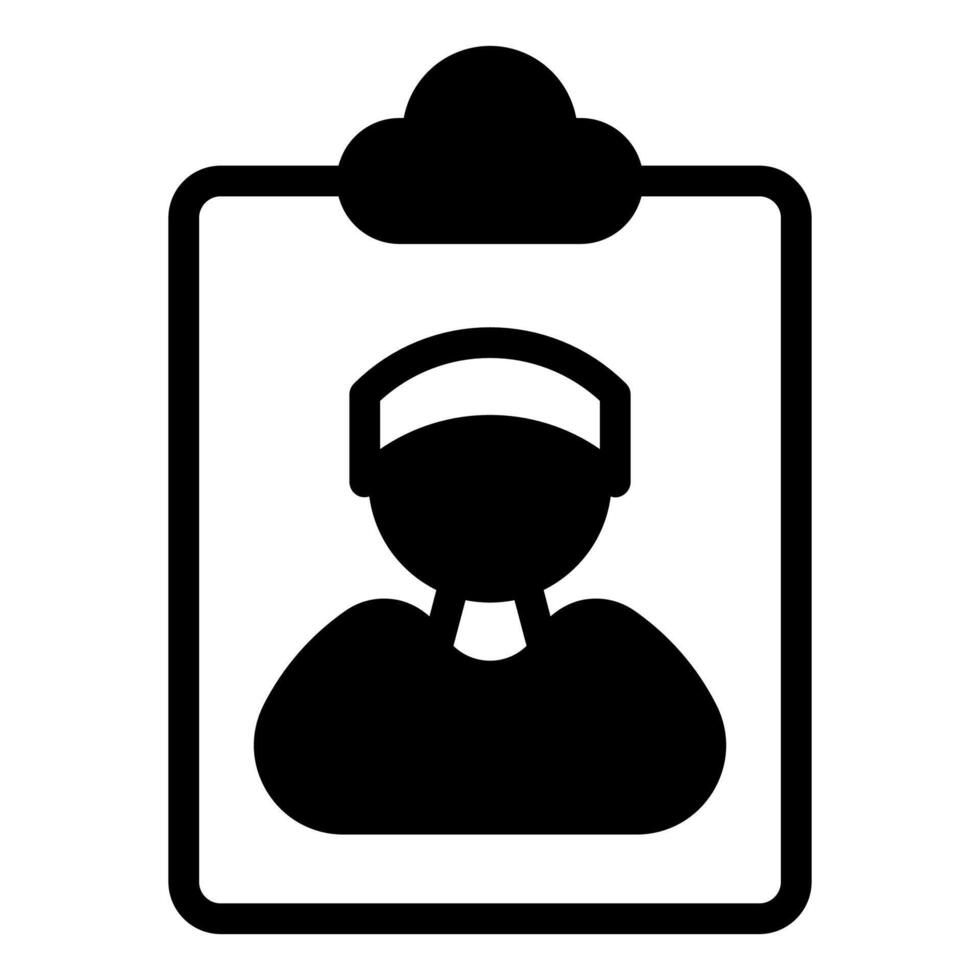 clipboard glyph icon illustration isolated on white background vector