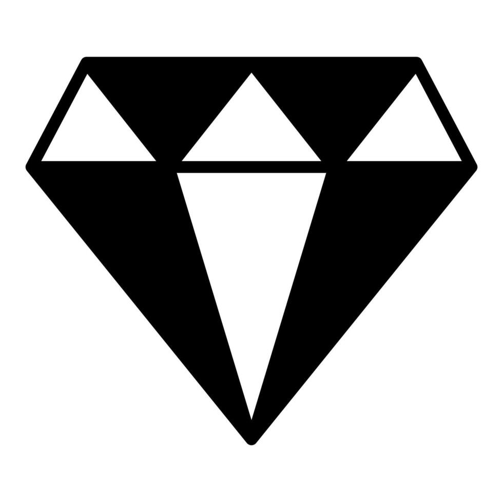 diamond glyph icon illustration isolated on white background vector