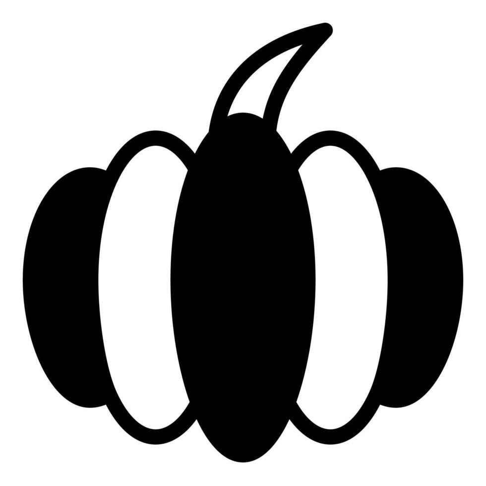 pumpkin glyph icon illustration isolated on white background vector
