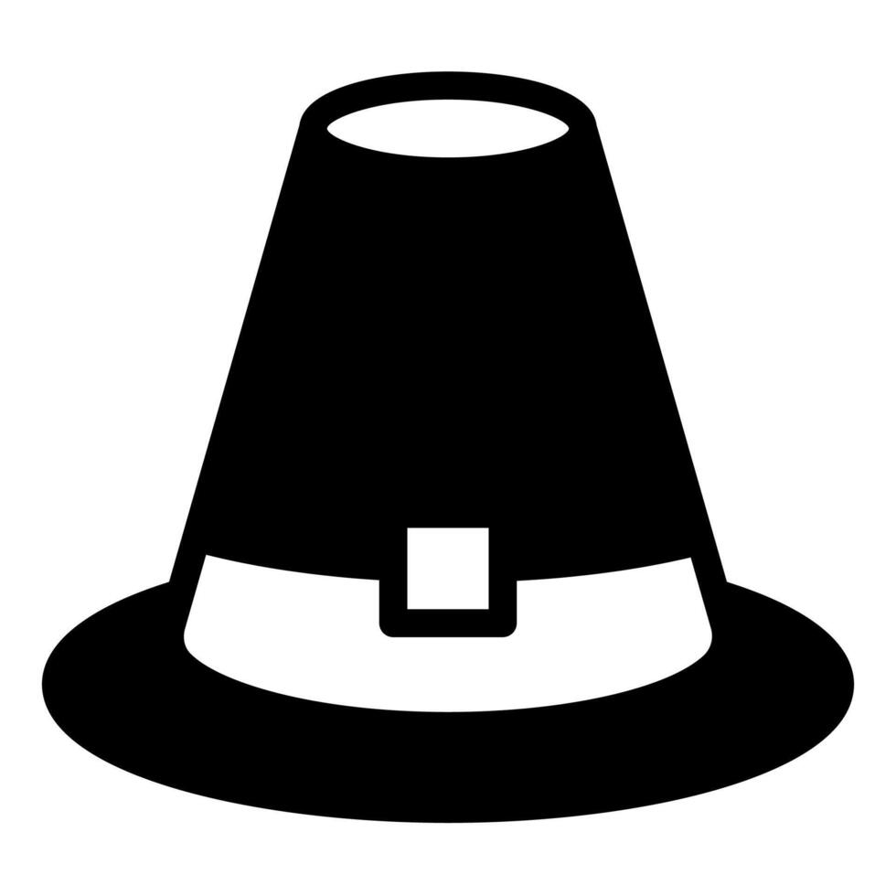 hat glyph icon illustration isolated on white background vector